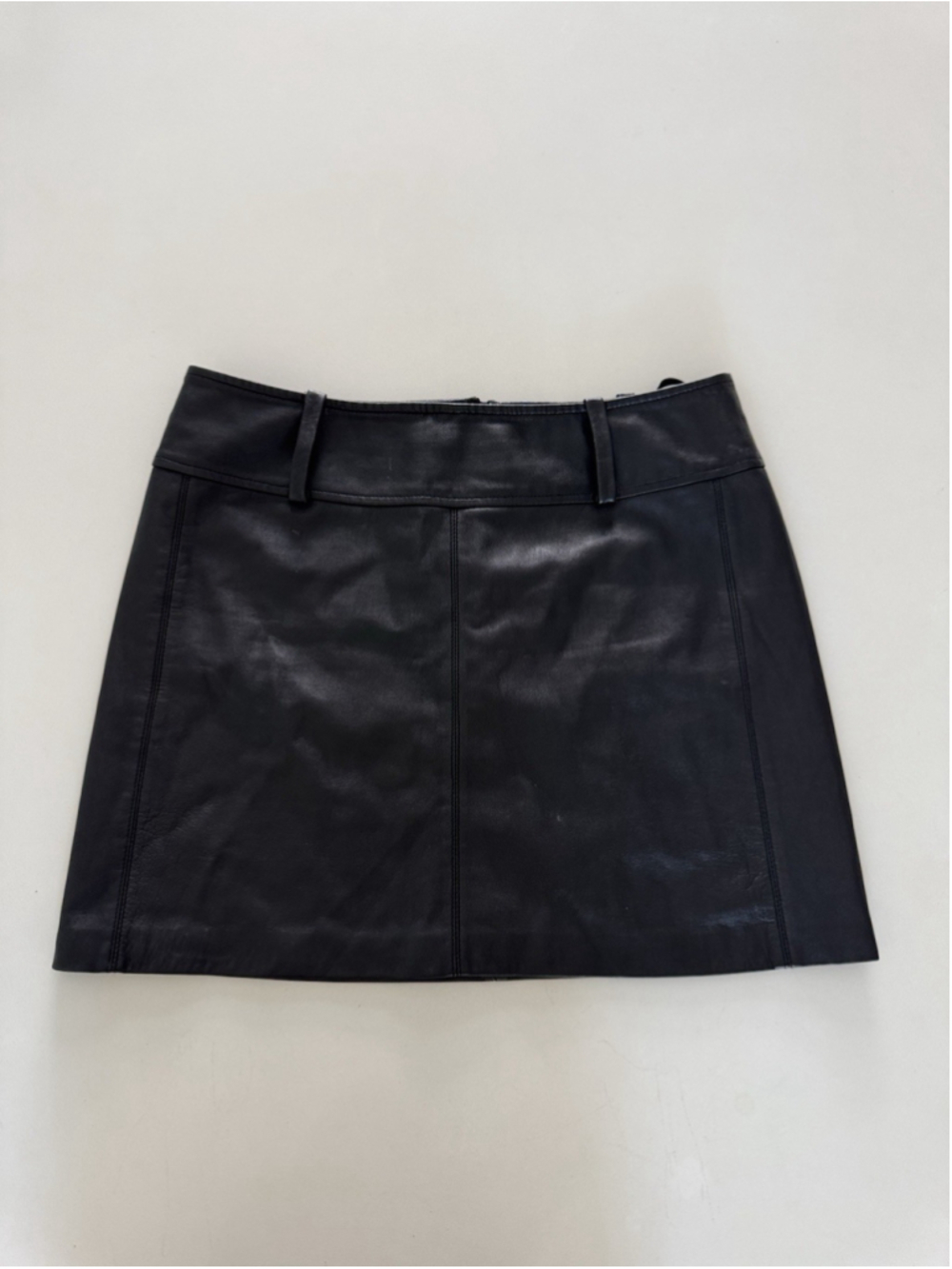 Vintage 90s Y2K bebe Leather Skirt Size 8